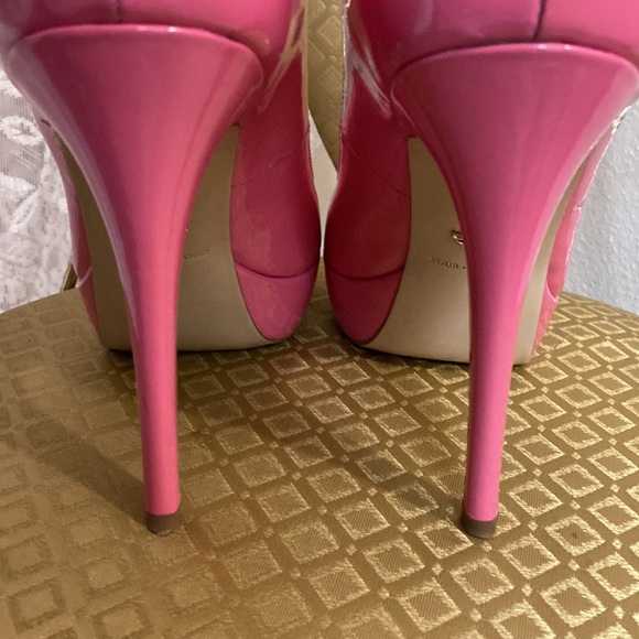 Pour La Victoire Pink Peep Toe Heels Size 9 - Picture 10 of 12